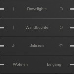GIRA 5034905 Wippenset 4f indiv. Tastsens.4.95 Alum.Schwarz m(lack.) 