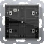 Gira 505600 Tastsensor 4.55 Detect 2fach für KNX mit integriertem Busankoppler, Temperatursensor 