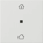 Gira 510603 RF Bedienaufsatz 1-fach mit Heizmodus für KNX Steuerung im System 55 Programmübergreifend in Reinweiß 