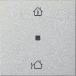 Gira 510626 RF Bedienaufsatz 1-fach mit Heizmodus für KNX Steuerung im System 55 Programmübergreifend, Farbe Alu 