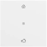 Gira 510672 Multi-Bedienaufsatz 1-fach mit Heizmodus für KNX, kompatibel mit System 70, Reinweiß seidenmatt lackiert 