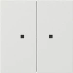 Gira 5107112 RF Bedienaufsatz 2-fach für KNX zur Steuerung von System 3000 Einsätzen und KNX RF Geräten Reinweiß 