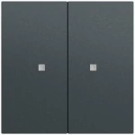 Gira 510773 2-fach Multi-Bedienaufsatz für KNX mit parametrierbarer Tasten- oder Wippenfunktion, integrierter 