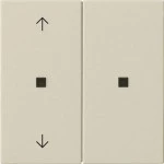 Gira 510801 RF Multi Bedienaufsatz 2-fach mit Pfeilsymbolen für KNX zur Steuerung von System 3000 Einsätzen Cremeweiß 