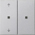 Gira 510826 RF Multi Bedienaufsatz 2-fach mit Pfeilsymbolen für KNX zur Steuerung von System 3000 Einsätzen Alu 