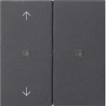 Gira 510828 RF Bedienaufsatz 2-fach mit Pfeilsymbolen für KNX zur Steuerung von System 3000 Einsätzen und entfernten KNX 
