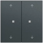 Gira 510873 RF Multi Bedienaufsatz 2-fach mit Pfeilsymbolen für KNX zur Steuerung von System 3000 Einsätzen 