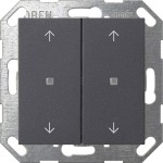 GIRA 517428 Taster Wippe 2f Pfeile OneKNX System 55 Anthrazit 