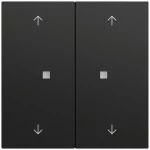 Gira 517474 Taster Wippe 2f Pfeile OneKNX System 70 Schwarz matt lackiert 