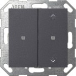 GIRA 517528 Taster Wippe 2f unbedruckt/Pfeile OneKNX System 55 Anthrazit 