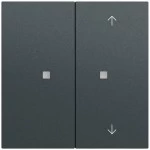 Gira 517573 Taster Wippe 2f unbedruckt Pfeile OneKNX System 70 Anthrazit lackiert 