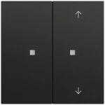 Gira 517574 Taster Wippe 2f unbedruckt Pfeile OneKNX System 70 Schwarz matt lackiert 