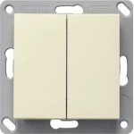 Gira 517801 Batteriebetriebener RF Wandsender 2fach für KNX mit USB Micro Typ B Schnittstelle Cremeweiß 