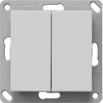 Gira 5178015 Batteriebetriebener RF Wandsender 2fach mit USB Micro Typ B Schnittstelle für KNX, kompatibel mit System 55 