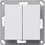 Gira 517827 Batteriebetriebener RF Wandsender 2fach für KNX mit USB-Schnittstelle und vielfältigen Steuerfunktionen 
