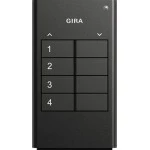 Gira 535410 Batteriebetriebener eNet Funk Handsender mit 4 Tasten, je zwei Tasten pro Kanal Anthrazit 