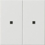 GIRA 536903 Wippe 2f unbedruckt Kontrollf. System 55 Reinweiß 