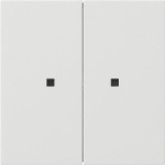 GIRA 5369112 Wippe 2f unbedruckt Kontrollf. Flächenschalter Reinweiß 