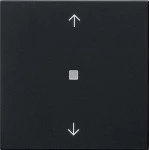 Gira 5382005 Bedienaufsatz mit Bluetooth für System 3000 und System 55, schwarz matt, zur Steuerung von Behängen 