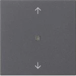 Gira 538228 Bedienaufsatz mit Bluetooth für System 3000 zur Steuerung von Behängen und Beleuchtung Anthrazit 