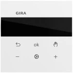 Gira 539470 Raumtemperaturregler mit Bluetooth-Steuerung, kapazitiver Sensorfläche Reinweiß 