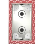 Gira 552200 Gira Einbaudose flächenbündig 2-fach für System 106. Senkrechte und waagerechte Montage möglich 