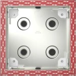 Gira 552800 Flächenbündige Einbaudose 2 x 2-fach für System 106 mit senkrechter und waagerechter Montage 
