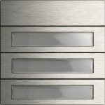 GIRA 5533920 Ruftastenmodul 3f System 106 Edelstahl 