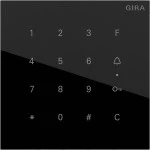 Gira 5550000 Codetastaturmodul mit verschleißfreiem Glas-Tastenfeld und LED-Beleuchtung Schwarz 