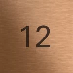Gira 5560921 Info-Modul in Bronze für System 106 zur gut sichtbaren Darstellung von Hausnummern 