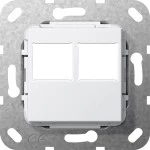 Gira 562903 Abdeckung für Modular Jack 2fach LexCom-Buchsen in Reinweiß glänzend 
