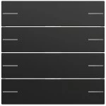 Gira 575474 Wippenset 4-fach passend für Tastsensor 4.70 in Schwarz matt lackiert (Zubehör) 