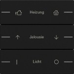 GIRA 5763005 Wippenset 3f indiv. Tastsens.4.55 Schwarz m 