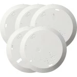 Gira 845000 Set mit 5 Montageplatten in Reinweiß passend für Rauchwarnmelder Dual Q zur einfachen Befestigung 