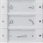 Gira 850003 Aufsatz-Bedientaster passend für Wohnungsstationen der Serie System 55 Programmübergreifend in klarer 