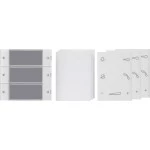 Gira 850400 Wippenset 3-fach als Ersatzteil passend für Wohnungsstation System 55. Farbe klar 