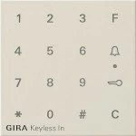 Gira 851301 Gira Aufsatz Codetastatur in Cremeweiß glänzend, passend für System 55 Programmübergreifend 