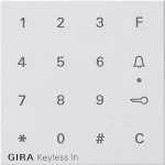 Gira 851303 Aufsatz Codetastatur in Reinweiß glänzend passend für das System 55 Programmübergreifend mit erhöhtem 