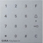 Gira 851326 Gira Aufsatz Codetastatur in Aluminiumfarbe passend für das System 55 Programmübergreifend mit erhöhtem 