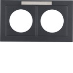 Hager 10126296 Rahmen 2fach für Brüstungskanal,Q.9 Kanalsteckdose,anthrazit samt,lackiert 