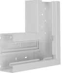 Hager BR6513057035 Flachwinkel aus Grundprofil zu BR 68x130mm Oberteil 80mm lichtgrau 