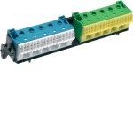 Hager FZ383 Träger universZ mit 2x22 PE/N-Klemmen Quick-Connect Technik waagerecht 