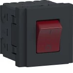 Hager G00A029011 Steckdose 45x45 Schalter EIN/AUS 16A mit LED graphitschwarz 
