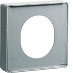 Hager G3375LAN Blende CEE-Steckdose schnittkaschierend halogenfrei zu DA200 lackiert Aluminium 