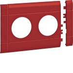Hager GB10020K3020 Blende 2-fach Steckdose zu BR 100mm anreihbar halogenfrei rot 