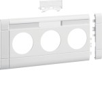 Hager GB100319010 Blende 3-fach Steckdose zu BRH 100mm beschriftbar anreihbar halogenfrei reinweiß 