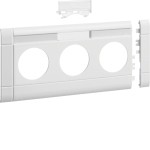 Hager GB100319016 Blende 3-fach Steckdose zu BRH 100mm beschriftbar anreihbar halogenfrei verkehrsweiß 