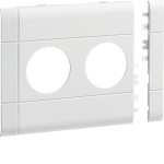 Hager GB120209016 Blende 2-fach Steckdose zu BRA/H/S 120mm anreihbar halogenfrei verkehrsweiß 