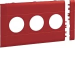 Hager GB12030K3020 Blende 3-fach Steckdose zu BR 120mm anreihbar halogenfrei rot 