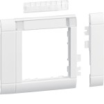 Hager GR0802A9010 Rahmenblende modular ZS 55 Oberteil 80 halogenfrei Beschriftungsfeldig reinweiß 